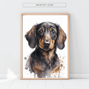 Dachshund Puppy Pet Portrait | Custom Art