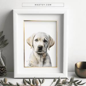 Labrador Puppy Portrait Gift Idea For Dog Lovers