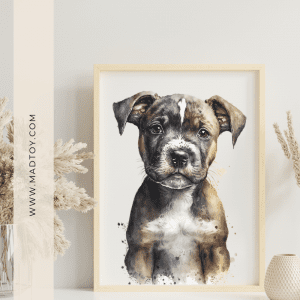 Boxer Puppy Custom Pet Portrait